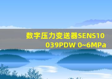 数字压力变送器SENS10039PDW 0~6MPa